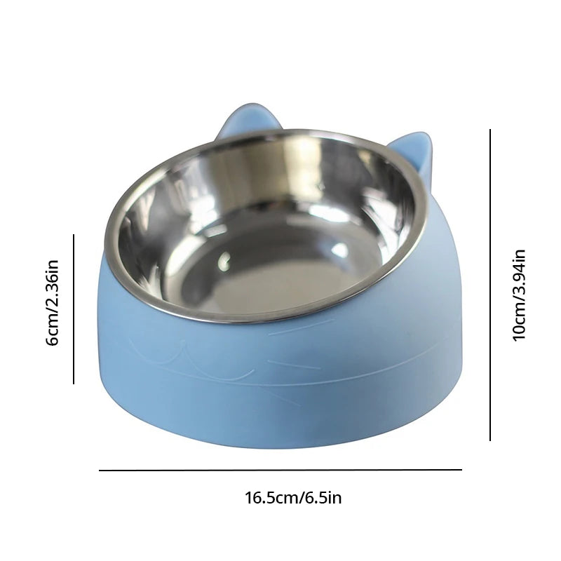 Inclined Stainless Steel Pet Bowl – Easy to Clean