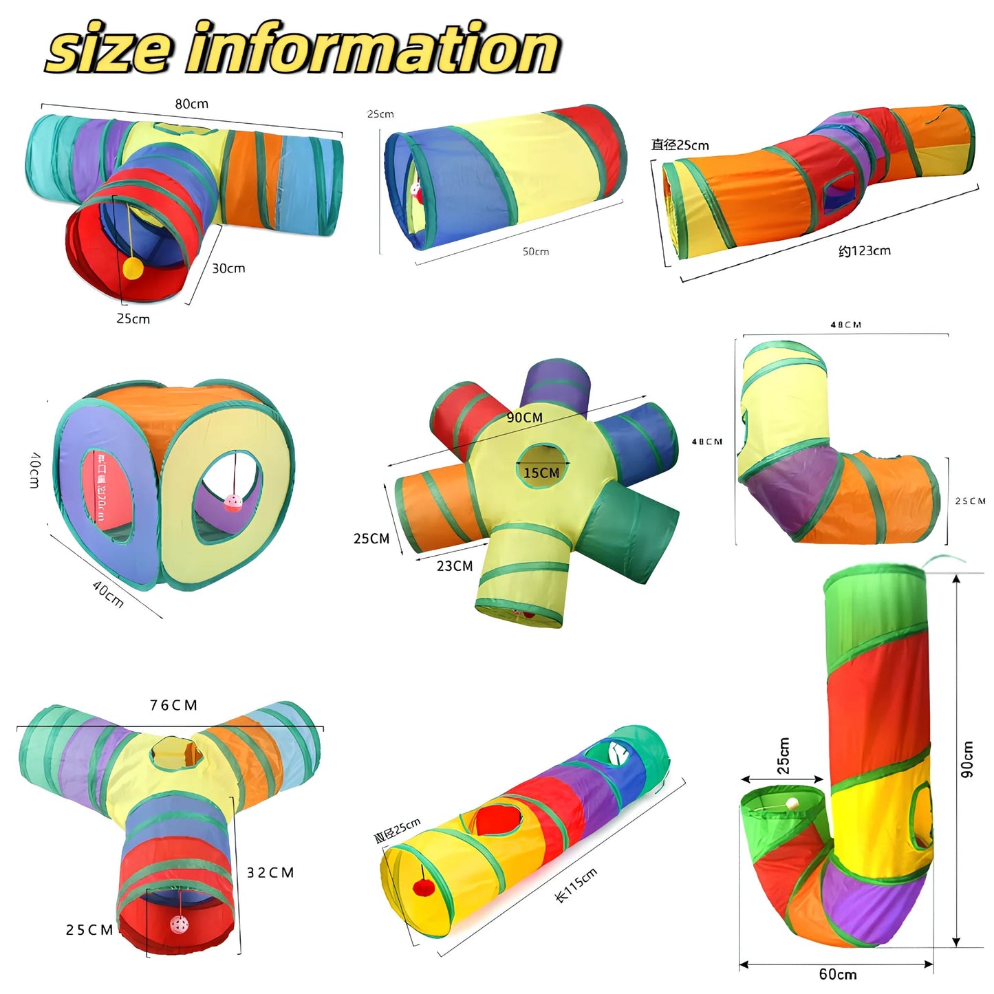 Interactive Cat Tunnel – Collapsible Hide & Seek Toy