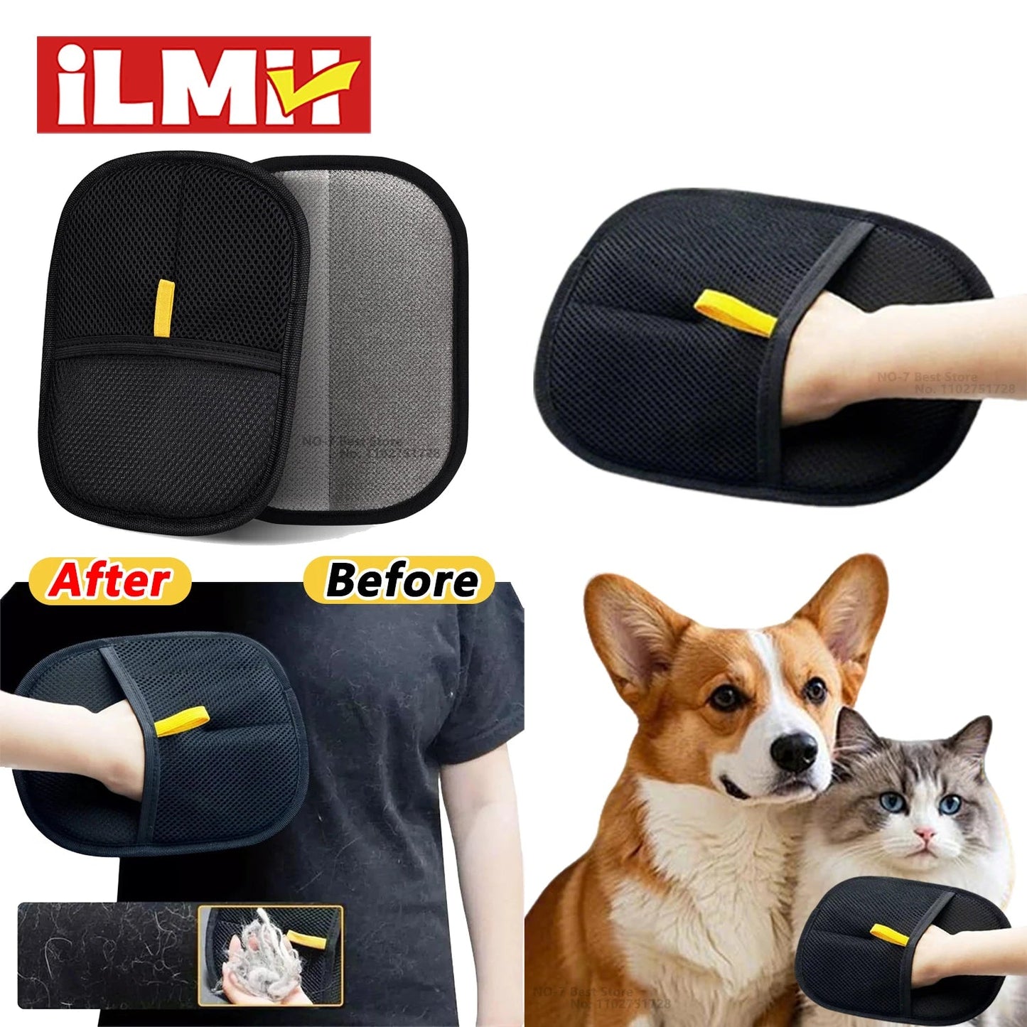 Pet Hair Removal Gloves – Reusable Grooming Tool