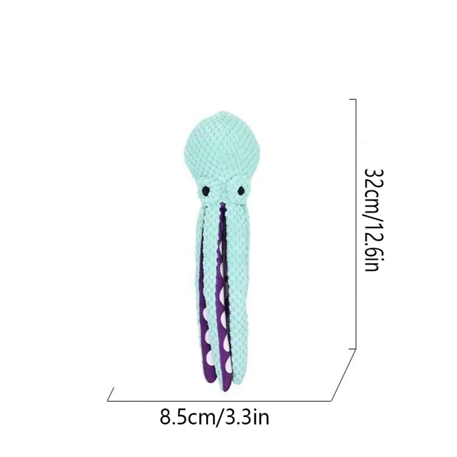 Plush Octopus Dog Toy – Interactive & Durable Fun