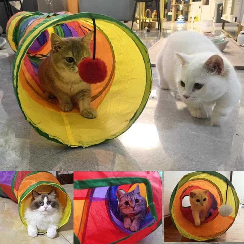 Interactive Cat Tunnel – Collapsible Hide & Seek Toy