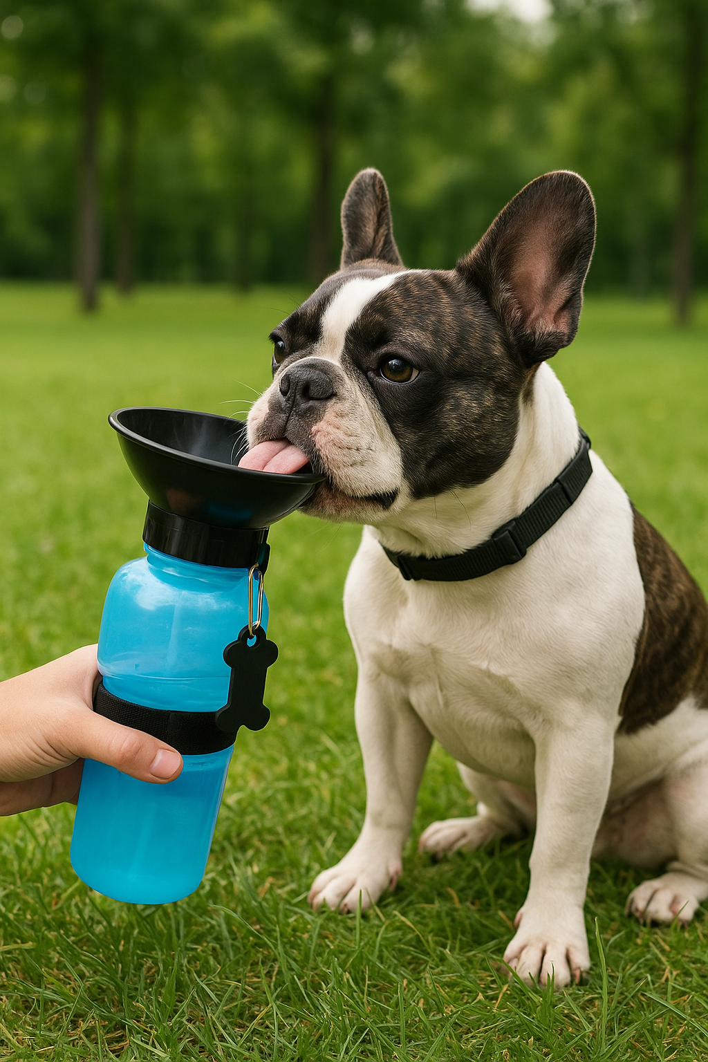 Portable Pet Water Bottle with Bowl – 500ml