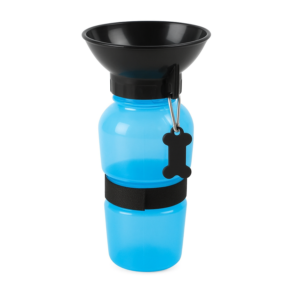 Portable Pet Water Bottle with Bowl – 500ml
