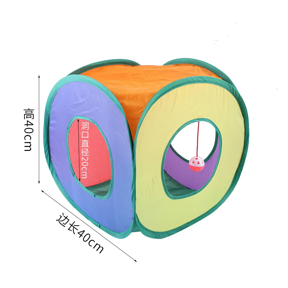 Interactive Cat Tunnel – Collapsible Hide & Seek Toy