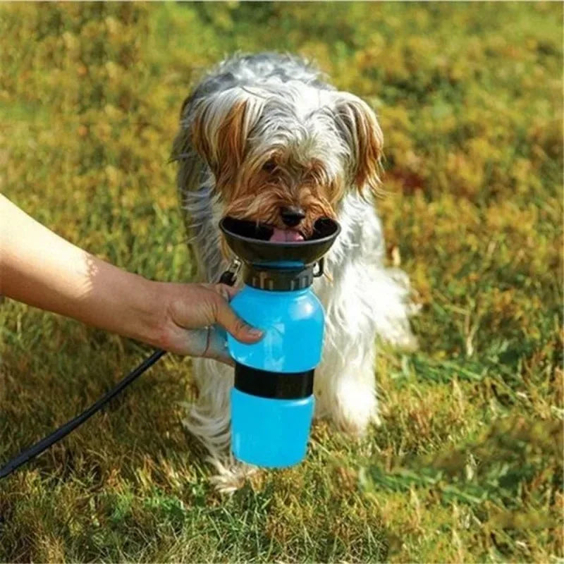 Portable Pet Water Bottle with Bowl – 500ml