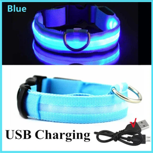LED Collar – Adjustable, Rechargeable ,Night Safety