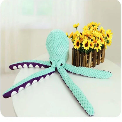 Plush Octopus Dog Toy – Interactive & Durable Fun 