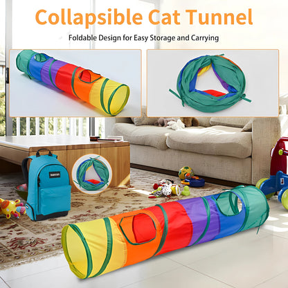 Interactive Cat Tunnel – Collapsible Hide & Seek Toy 
