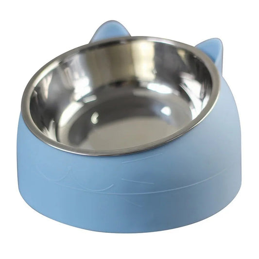Inclined Stainless Steel Pet Bowl – Easy to Clean 