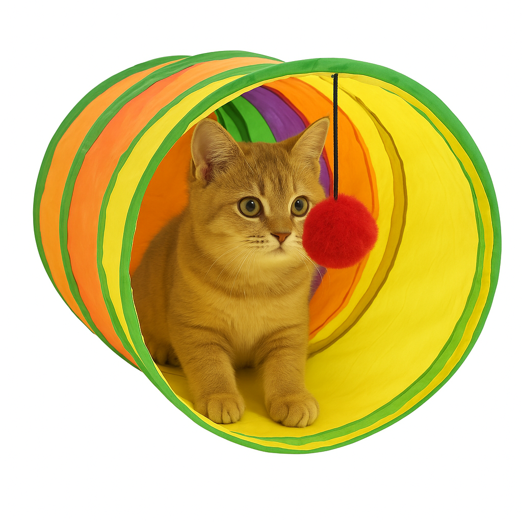 Interactive Cat Tunnel – Collapsible Hide & Seek Toy 