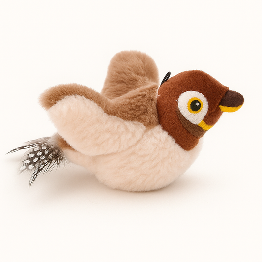 Catnip Bird Toy – Interactive , Plush with Sound 