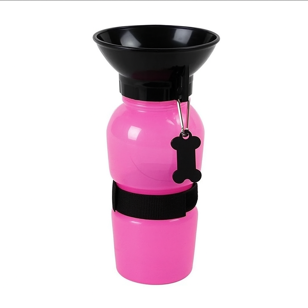 Portable Pet Water Bottle with Bowl – 500ml 
