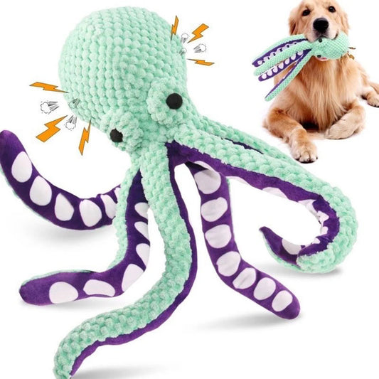 Plush Octopus Dog Toy – Interactive & Durable Fun 